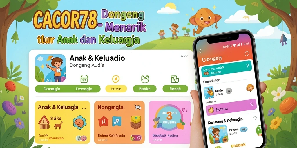 Antarmuka CACOR78 yang menarik dengan berbagai pilihan dongeng audio.