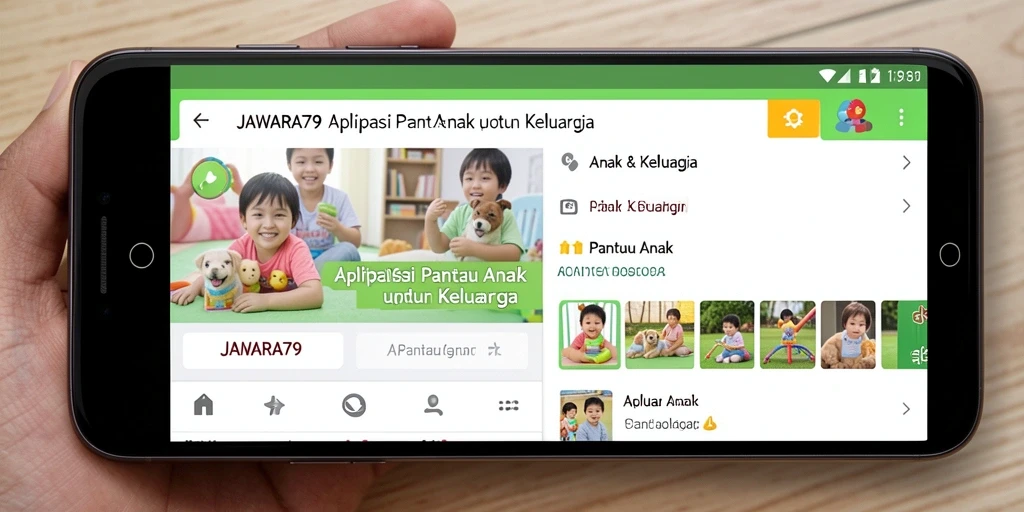 Tampilan antarmuka aplikasi JAWARA79 yang user-friendly untuk Pantau Anak.