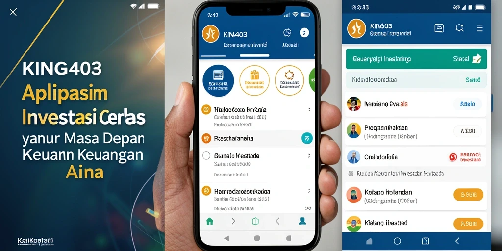 Screenshot utama KING403 menampilkan antarmuka aplikasi investasi yang ramah pengguna untuk mengelola keuangan.