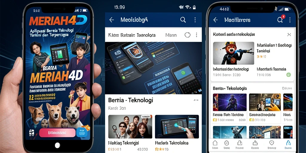 Antarmuka utama MERIAH4D dengan berbagai berita teknologi