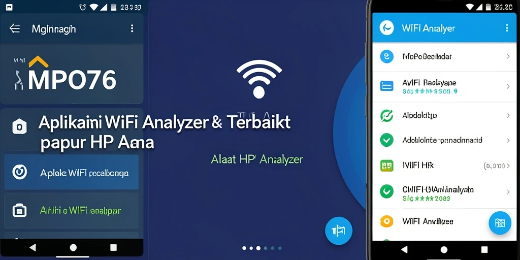 Antarmuka pengguna MPO76 yang menampilkan analisis jaringan WiFi.