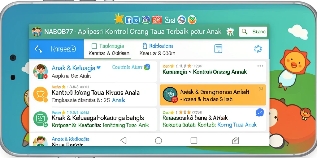 Tampilan antarmuka aplikasi Kontrol Orang Tua NABOB77.