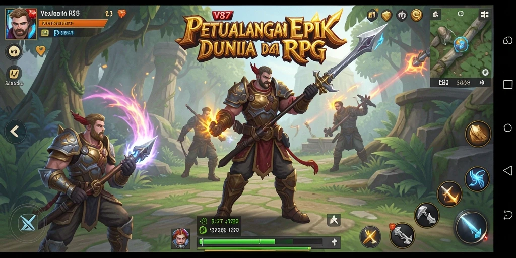 Tampilan antarmuka RPG V87 yang menawan dan interaktif.
